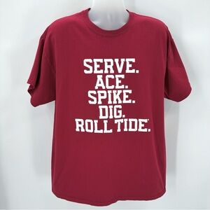 Alabama Crimson Tide Tshirt Adult XL Gildan Short Sleeve Volleyball Roll Tide
